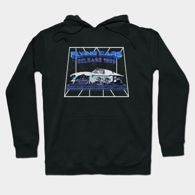 Retro Flying Cars Hoodie by MerlinArt